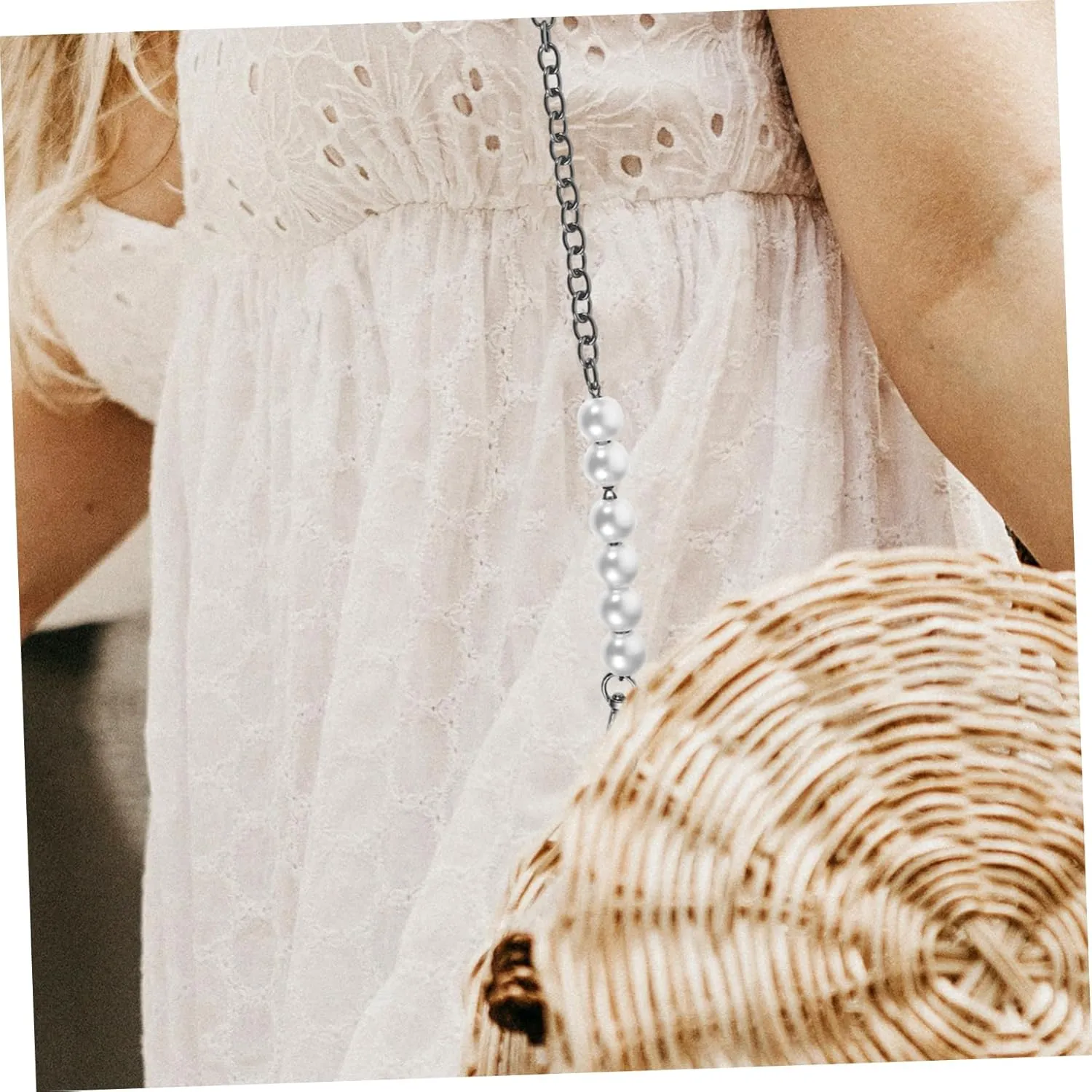 DOITOOL Bag Strap Extender Chain Pearl Chain Strap for Handbags Easy to Install Versatile Bag Extension for Stylish Look