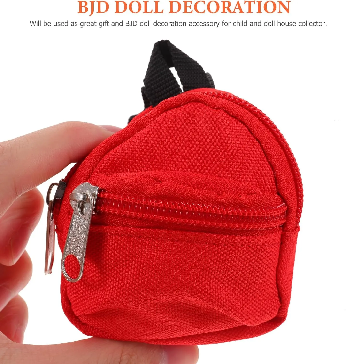 Doll Backpack Travel Daypack Traveling Accessories Backpacks for Mini House Decor Miniature Dolls Toys Dolly House Accessories Doll Costume Ornament Bag Polyester Red Baby Set