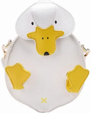 Duck Purse Small PU Leather Crossbody Bag 3D Cartoon Duckling Shoulder Bag Coin Purse Clutch Wallet for Women