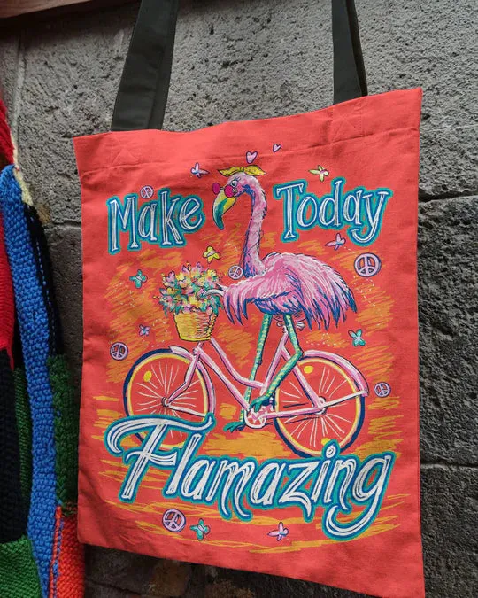 Durable Canvas Tote Bags - MAKE TODAY FLAMAZING - Lightweight &amp, High-Capacity Options by EBDR 01220524