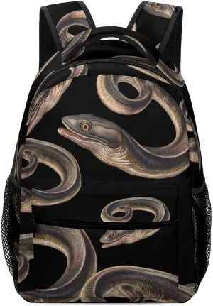 Eel Fish Casual Daypack Backpack Laptop Bag Cute Unisex for Travel Business Work