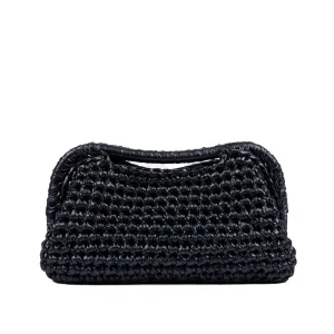 Elena Metallic Clutch - Cosmic Blue Black