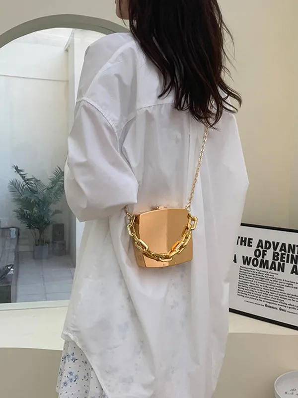 Elevate Your Style with the Original Creation Solid Color Chain Bag