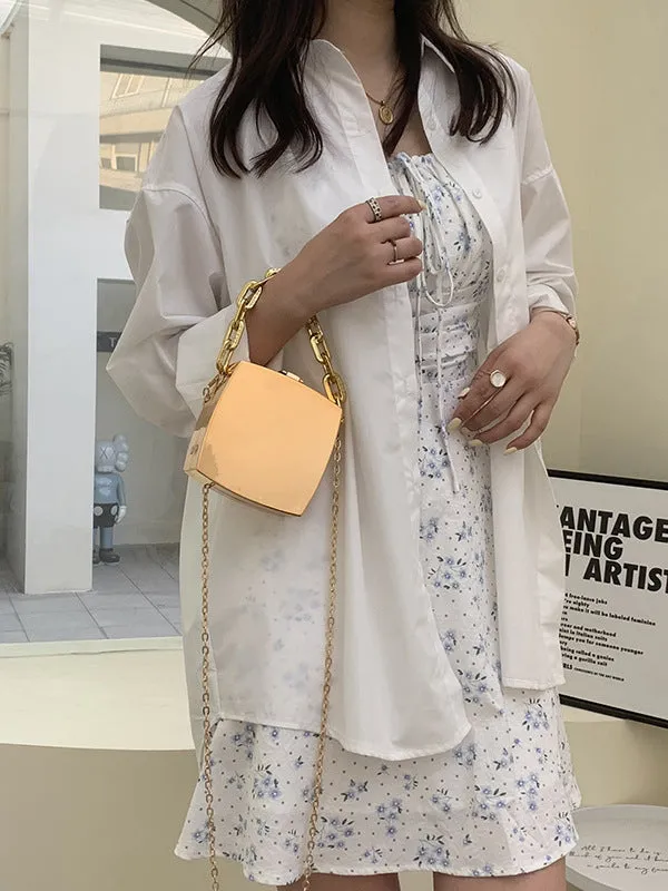 Elevate Your Style with the Original Creation Solid Color Chain Bag