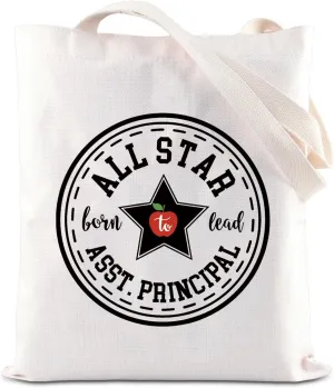 ENSIANTH Asst Principal Appreciation Tote Bag Teacher’s Day Gift Teacher End of Years Gift Assistant Preceptor Shoulder Bag