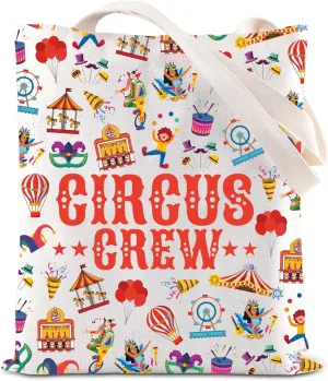 ENSIANTH Circus Crew Gift Circus Monkeys Staff Tote Bag Carnival Lover Gift Clown Showman Shoulder Bag Ringmaster Gift