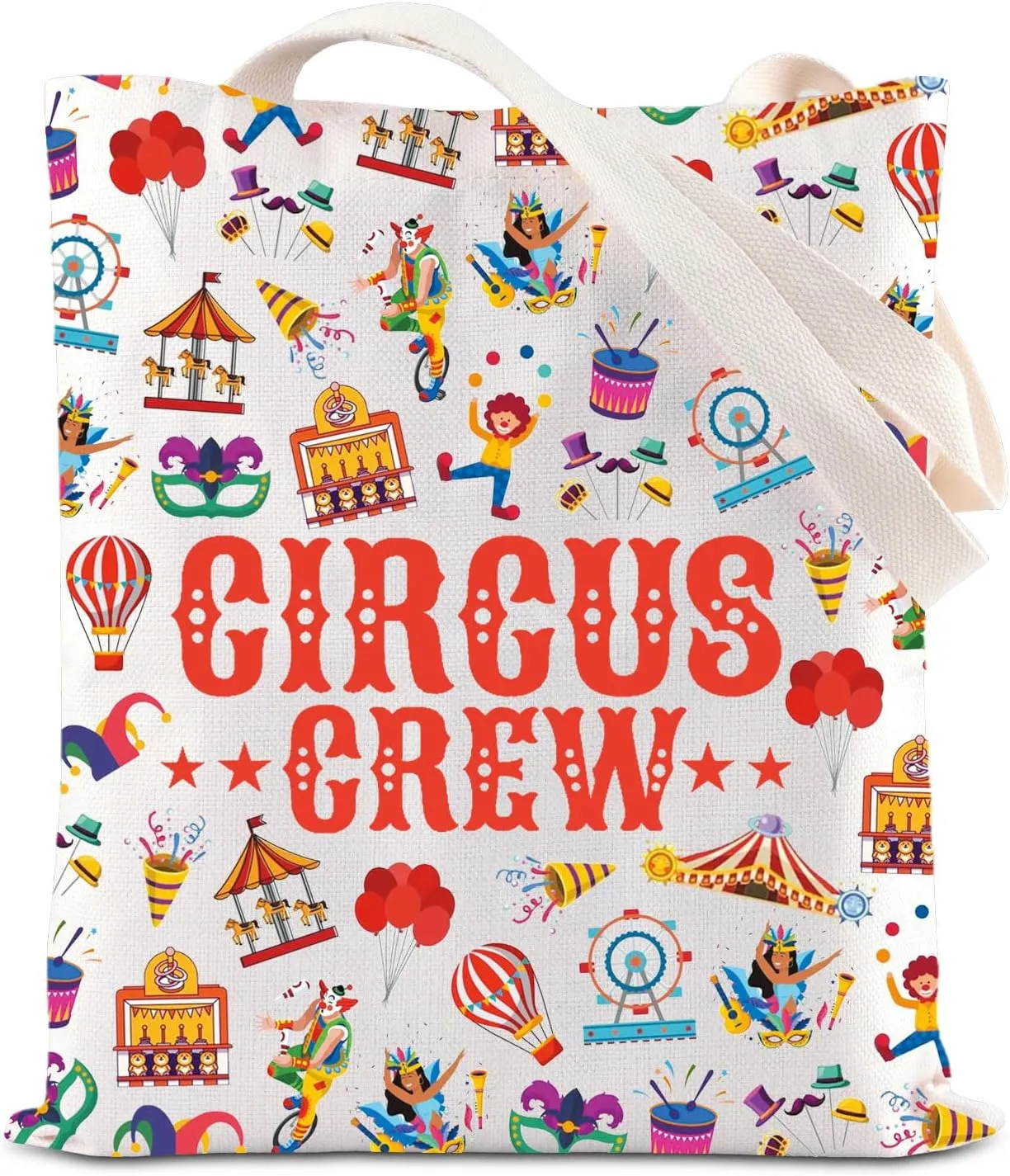 ENSIANTH Circus Crew Gift Circus Monkeys Staff Tote Bag Carnival Lover Gift Clown Showman Shoulder Bag Ringmaster Gift