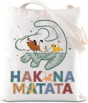 ENSIANTH The Lion Inspire Gift Lion lover Tote Bag Animal Kingdom Gift Cartoon Fans Handbag Animal King Movie Merch