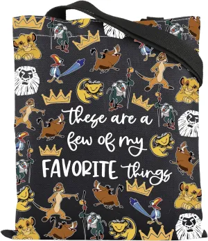ENSIANTH The Lion Inspire Gift Lion lover Tote Bag Animal Kingdom Gift Cartoon Fans Handbag Animal King Movie Merch