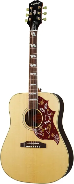 Epiphone Masterbilt Hummingbird Acoustic Electric, Aged Natural Antique