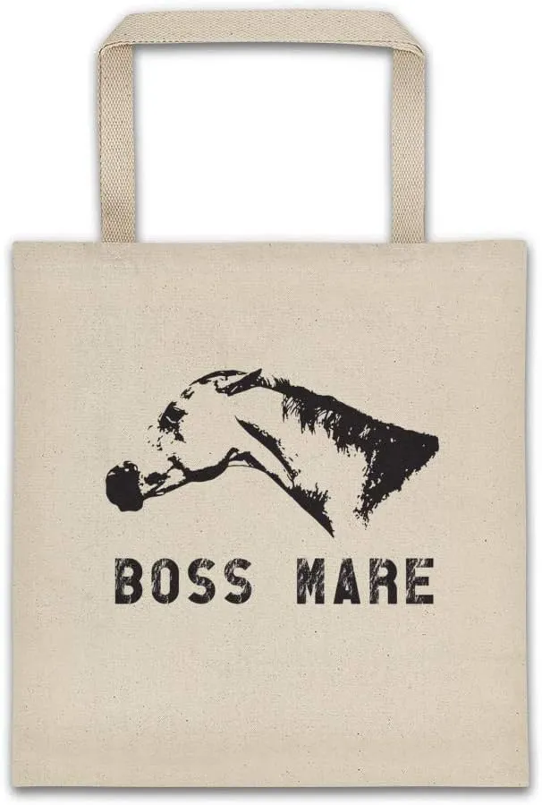 Equestrian Creations The Boss Mare Canvas Tote Bag Horse Gift