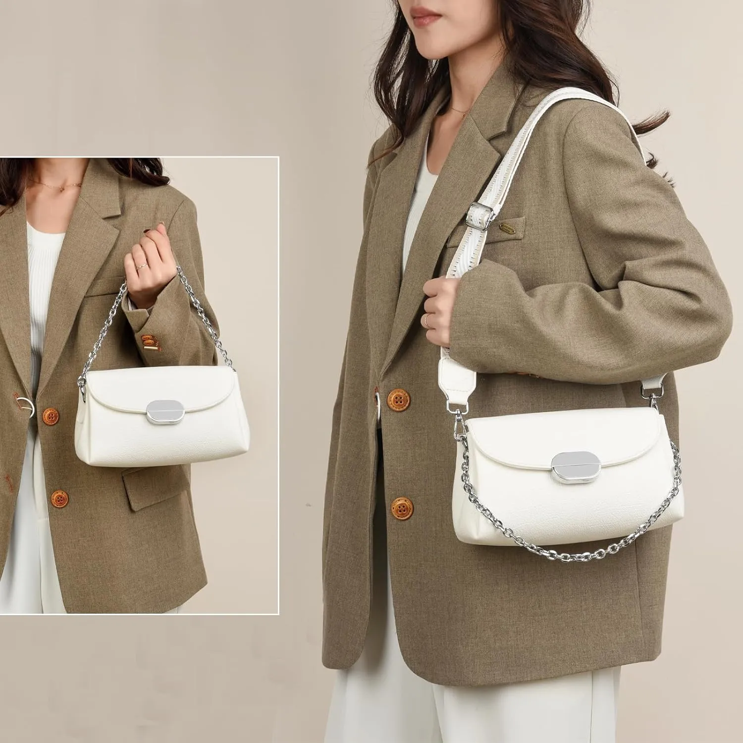Eslcorri Small Crossbody Bags for Women Leather Trendy Shoulder Handbags Clutch Travel Concerts Purses Cute Satchel
