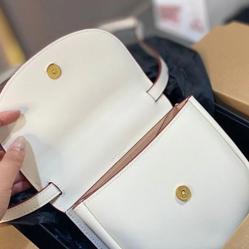 ESMEE - Kaia Small Saddle Bag White