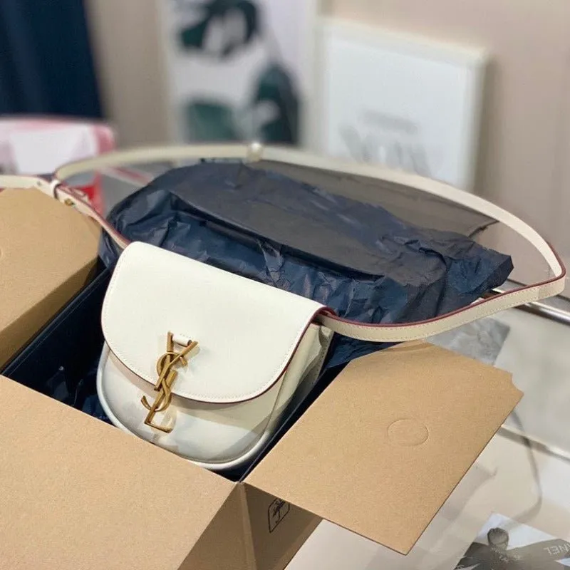 ESMEE - Kaia Small Saddle Bag White