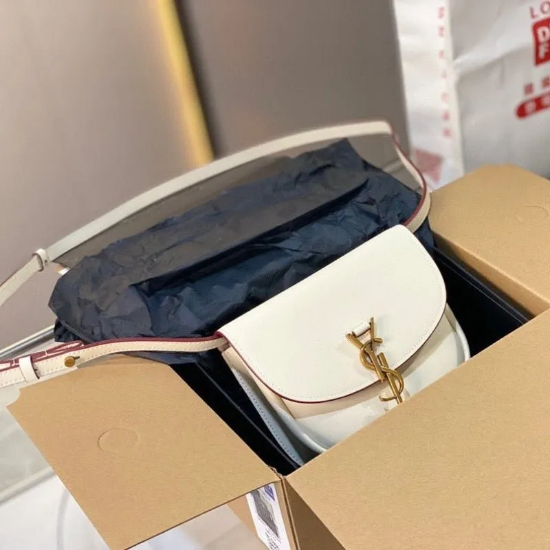 ESMEE - Kaia Small Saddle Bag White