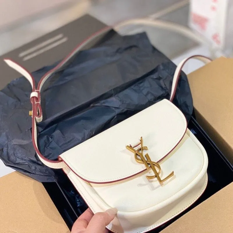 ESMEE - Kaia Small Saddle Bag White