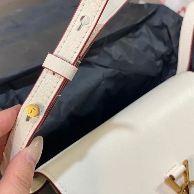 ESMEE - Kaia Small Saddle Bag White