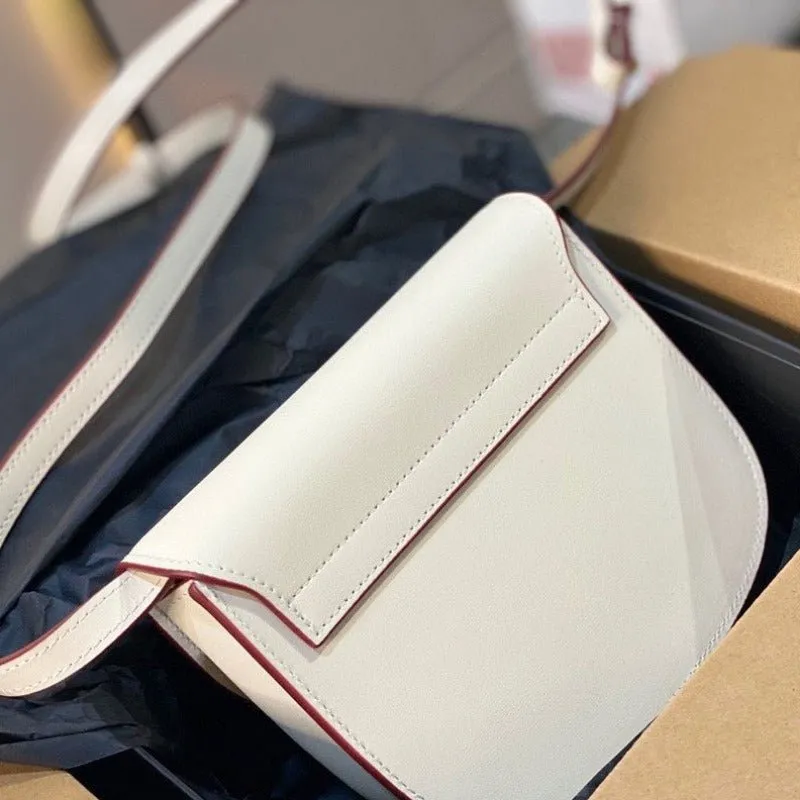ESMEE - Kaia Small Saddle Bag White