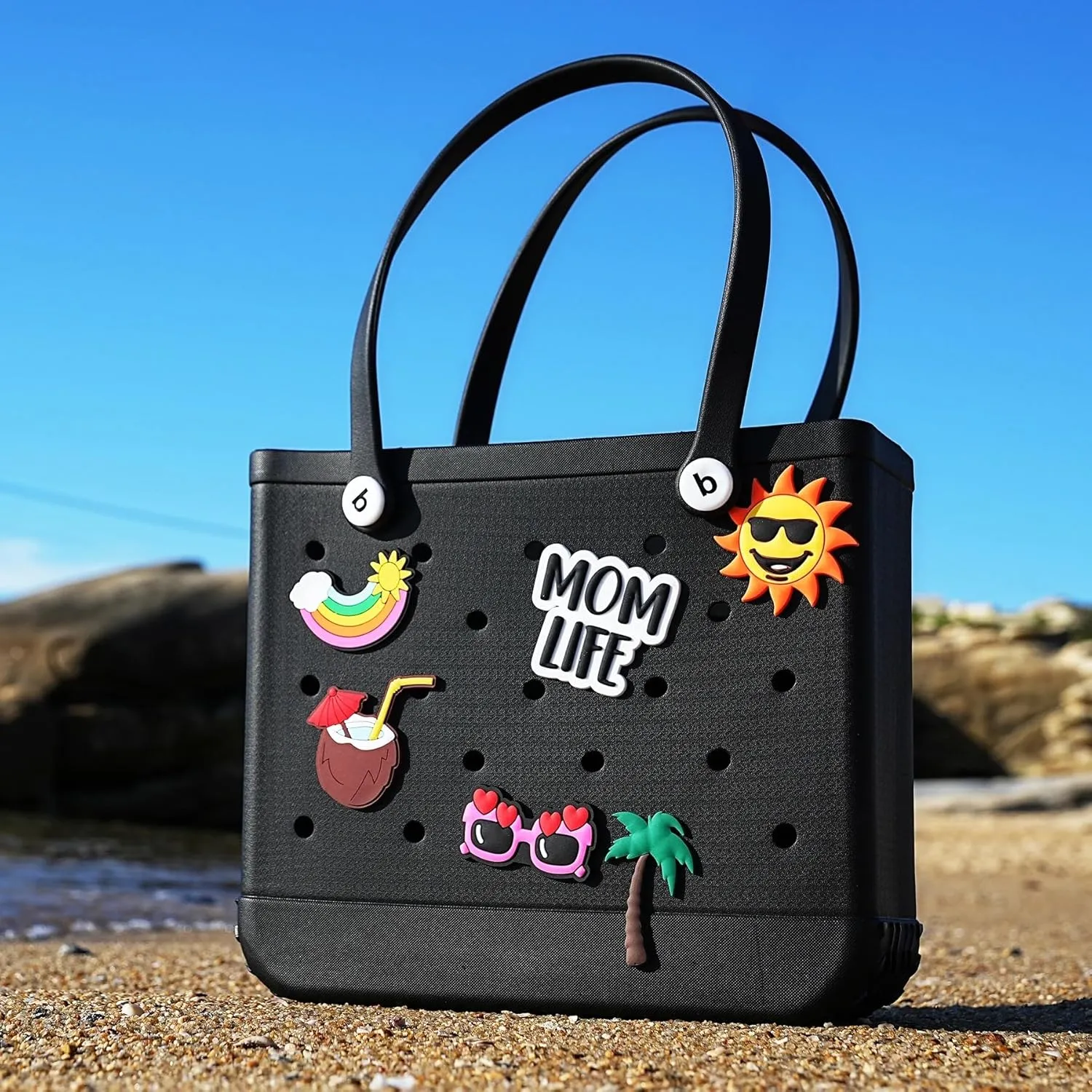 EVA Beach Bag Waterproof Large Tote Shoulder Handbag Ladies Large Capacity Handbag Fashion Women Beach Tote Bag