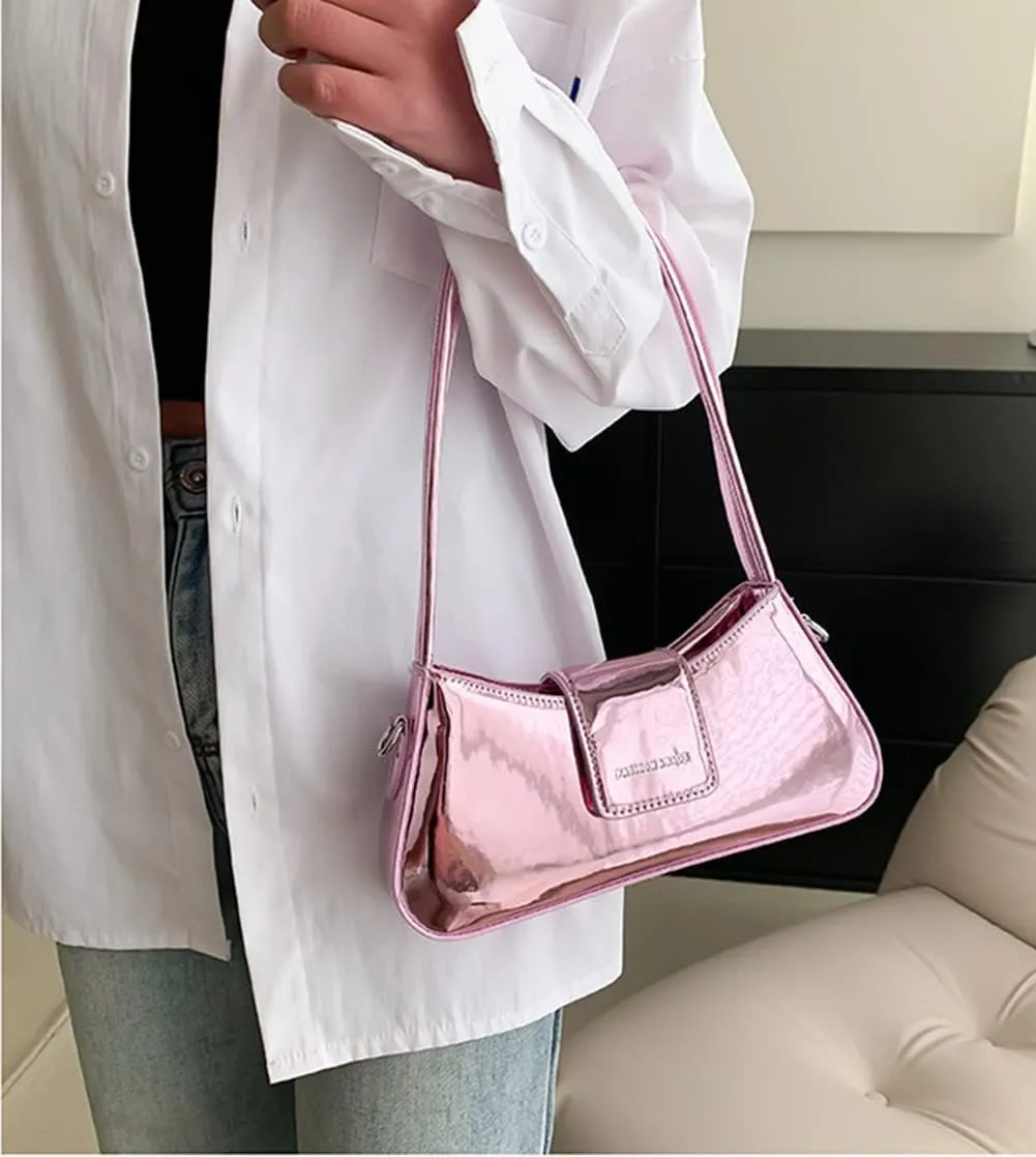 Evening Bag Women Clutch Y2k Sparkly Silver Purse Tote Handbag Shoulder Party Purses Cute Metallic Crossbody Bags 2025