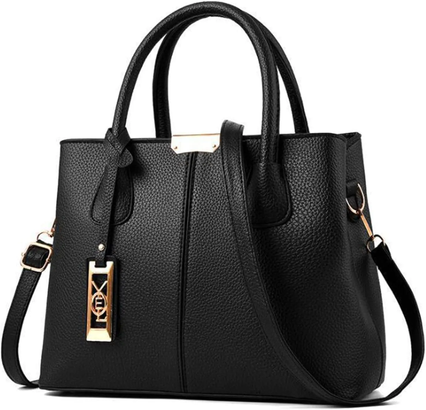 Fashion Handbag Simple Bag Large Capacity One Shoulder Women Bag Vertical Handbag Shoulder Bag for (Black, One Size)