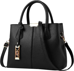 Fashion Handbag Simple Bag Large Capacity One Shoulder Women Bag Vertical Handbag Shoulder Bag for (Black, One Size)