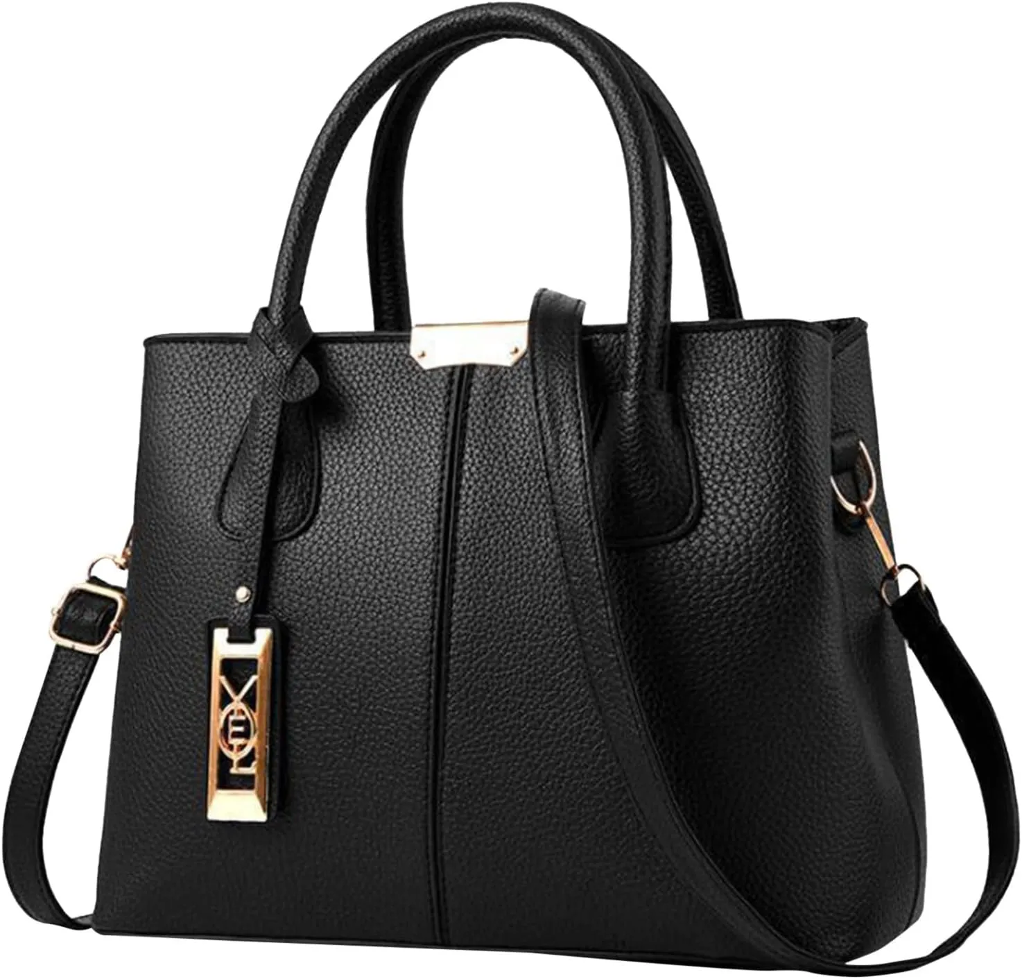 Fashion Handbag Simple Bag Large Capacity One Shoulder Women Bag Vertical Handbag Shoulder Bag for (Black, One Size)