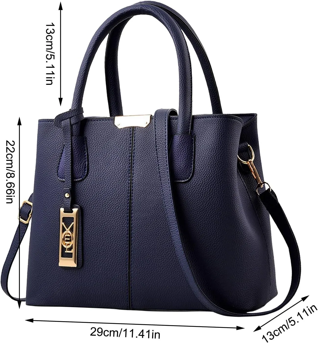 Fashion Handbag Simple Bag Large Capacity One Shoulder Women Bag Vertical Handbag Shoulder Bag for (Black, One Size)