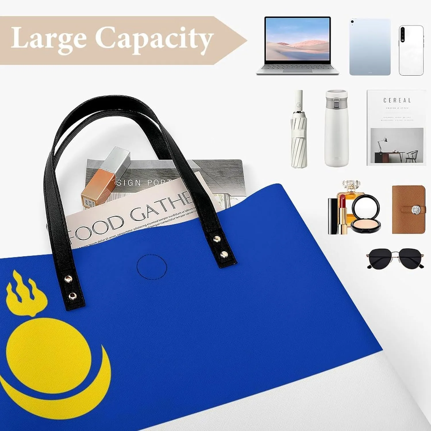 Fashionable Equatorial Guinea Flag Women's Shoulder Bag Large Capacity Leather Tote for Work and Leisure