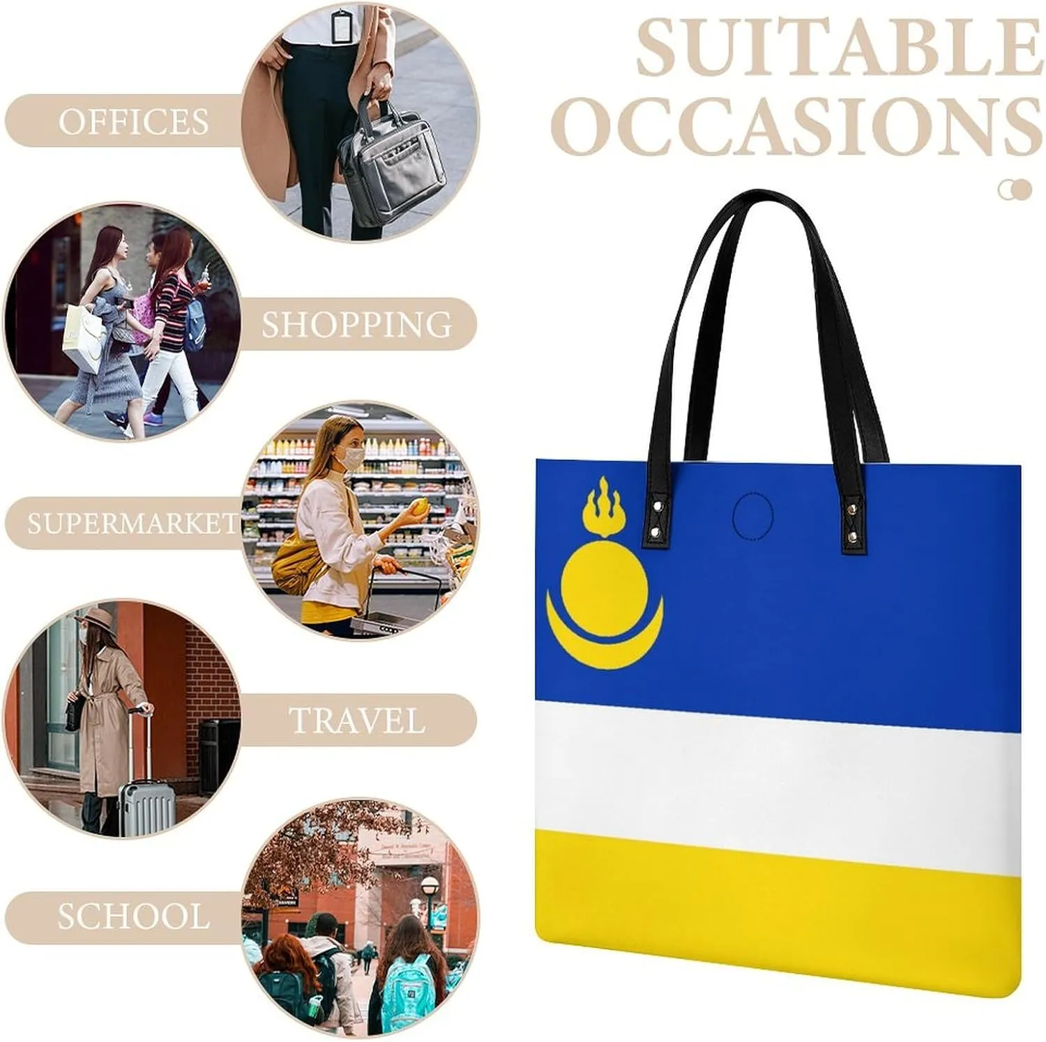 Fashionable Equatorial Guinea Flag Women's Shoulder Bag Large Capacity Leather Tote for Work and Leisure