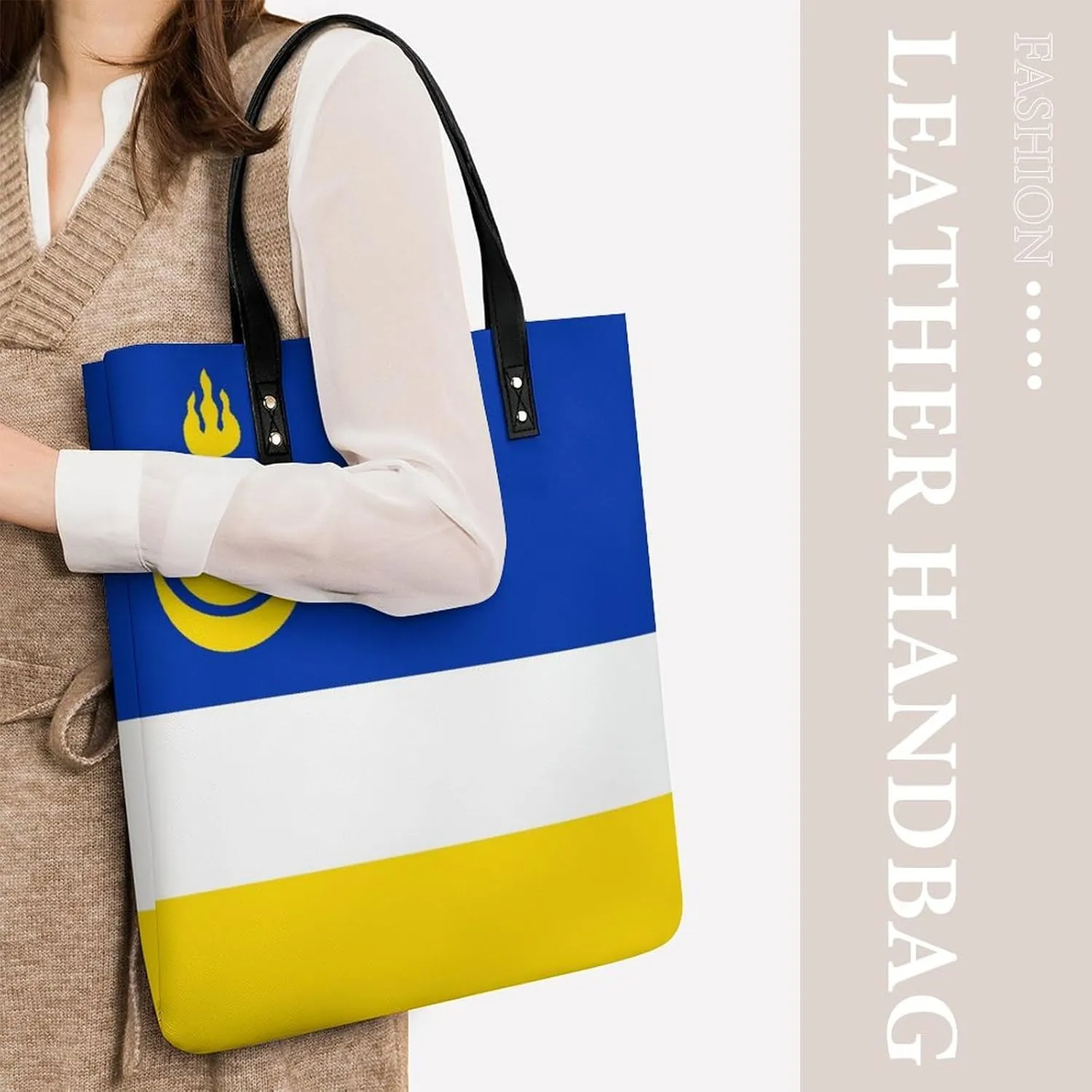 Fashionable Equatorial Guinea Flag Women's Shoulder Bag Large Capacity Leather Tote for Work and Leisure