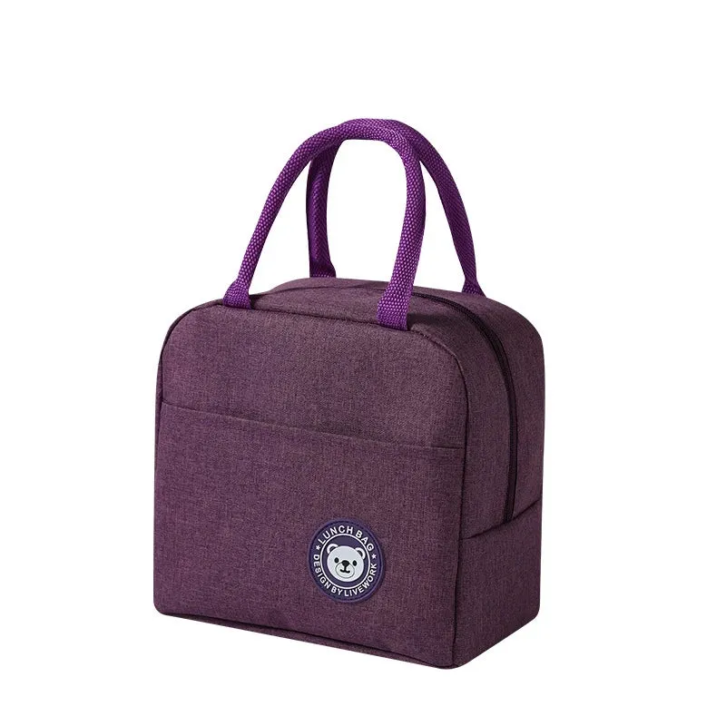 Fashionable Insulated Lunch Bag – Large-Capacity Tote for Kids & Adults, Portable Thermal Picnic Drink Cooler for Office & Outdoor