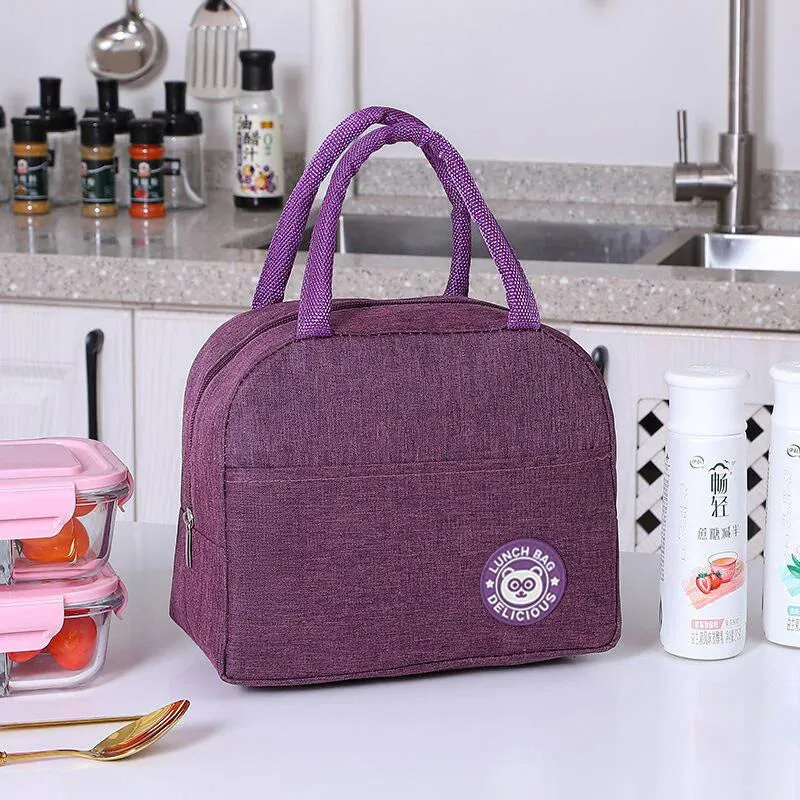 Fashionable Insulated Lunch Bag – Large-Capacity Tote for Kids & Adults, Portable Thermal Picnic Drink Cooler for Office & Outdoor