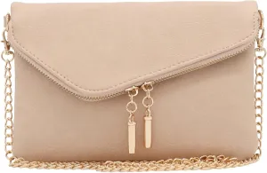 FashionPuzzle Envelope Wristlet Clutch Crossbody Bag with Chain Strap