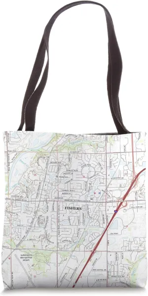 Fishers IN Map (2019) Tote Bag