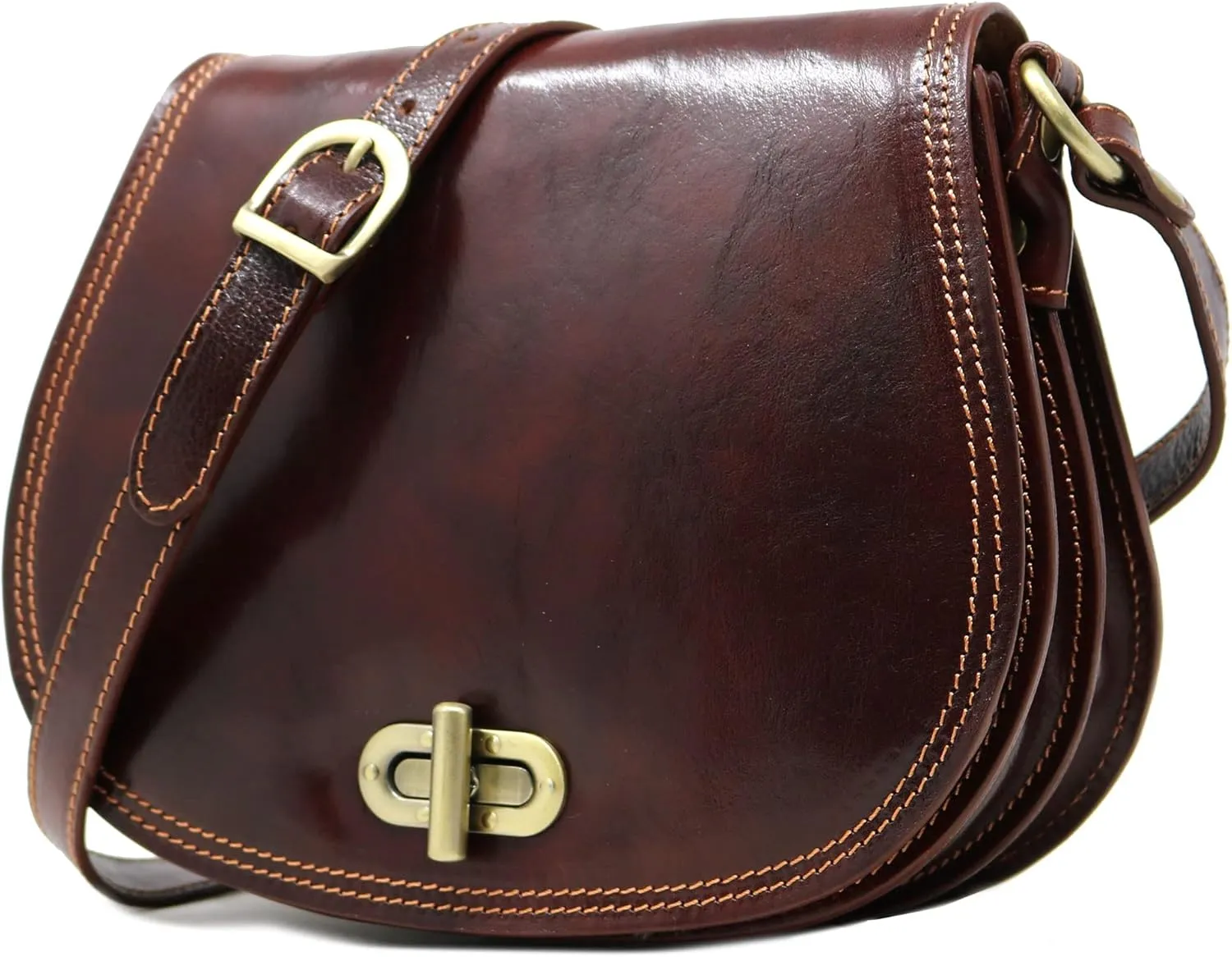 Floto Firenze Women's Saddle Bag Crossbody Shoulder Bag Handbag
