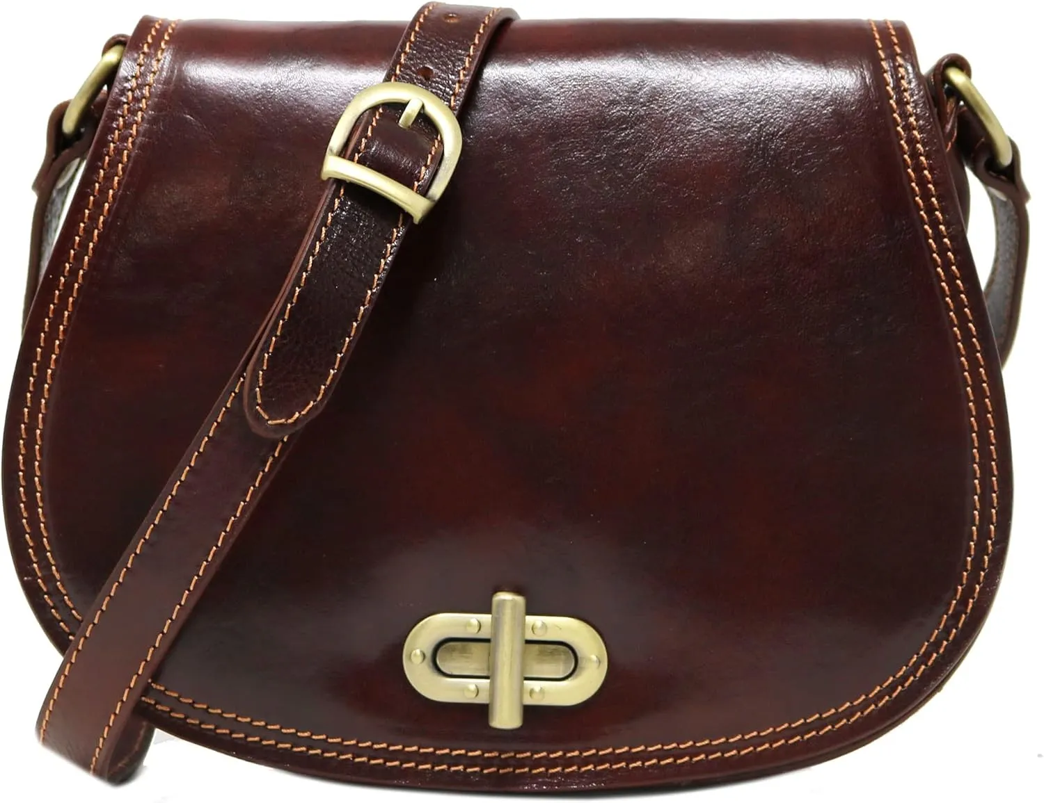 Floto Firenze Women's Saddle Bag Crossbody Shoulder Bag Handbag