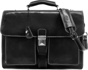 Floto Novella Leather Briefcase – Italian Handmade Briefcase for Men & Women