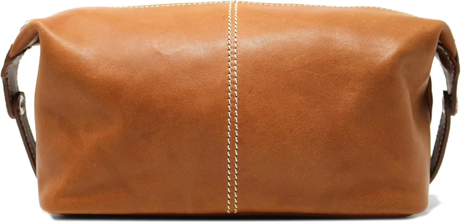 Floto Parma Edition Leather Toiletry Bag Shave Travel Dopp Kit