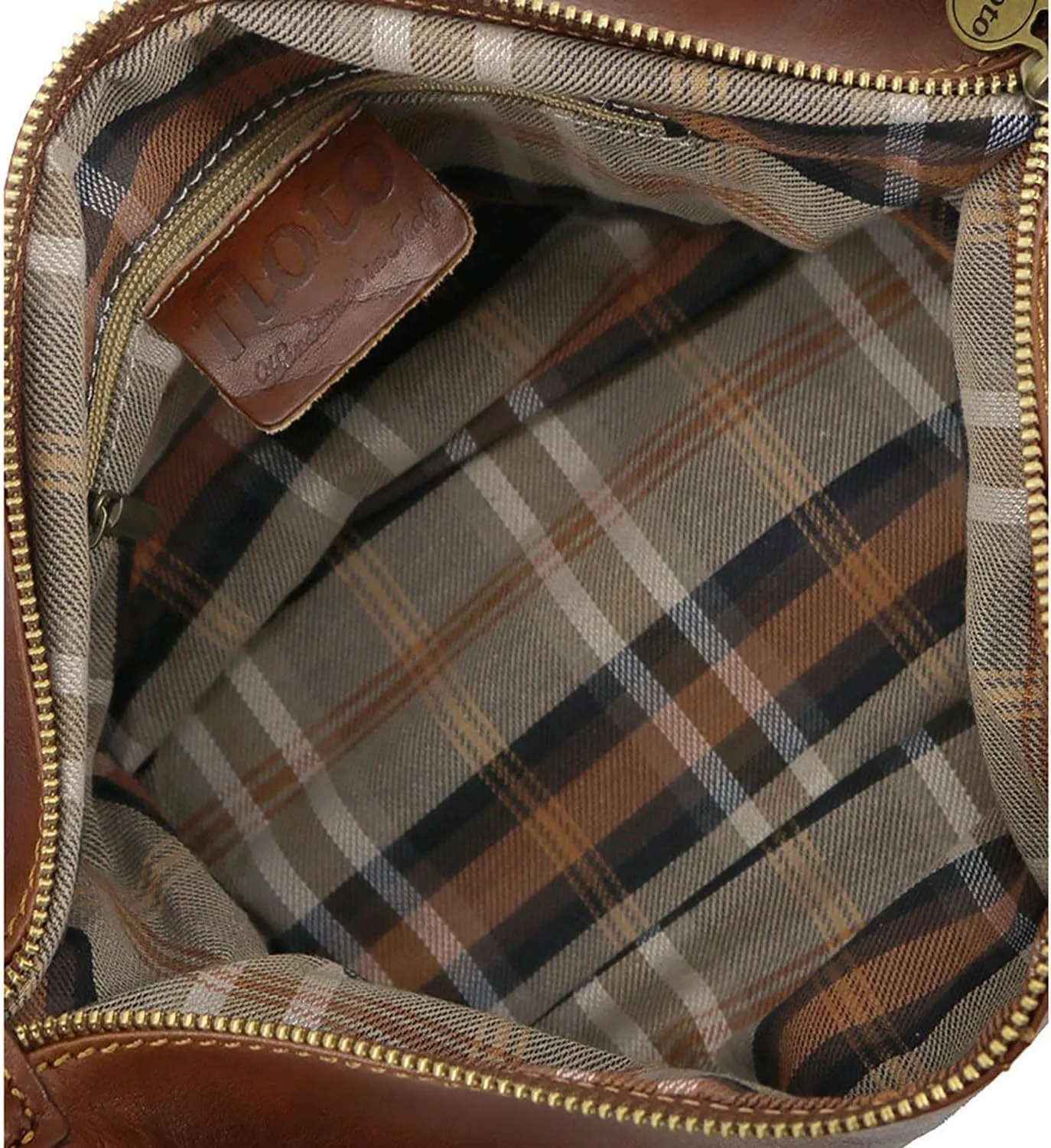 Floto Parma Edition Leather Toiletry Bag Shave Travel Dopp Kit