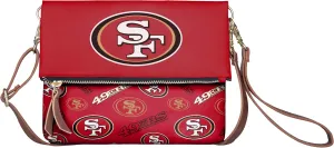 FOCO NFL Team Logo Printed Collection Foldover Purse Handbag Bag Tote