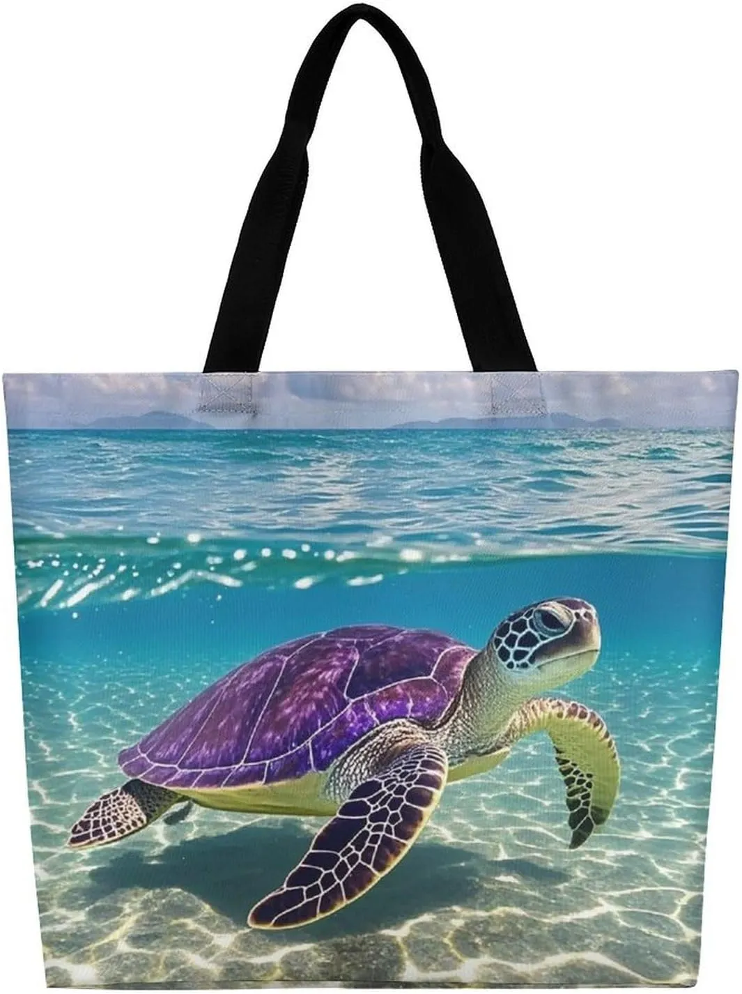 Foldable Grocery Bag Reusable Shopping Bag Halloween Black Cats Pumpkin Tote Bag Casual Handbags for Work Shopping