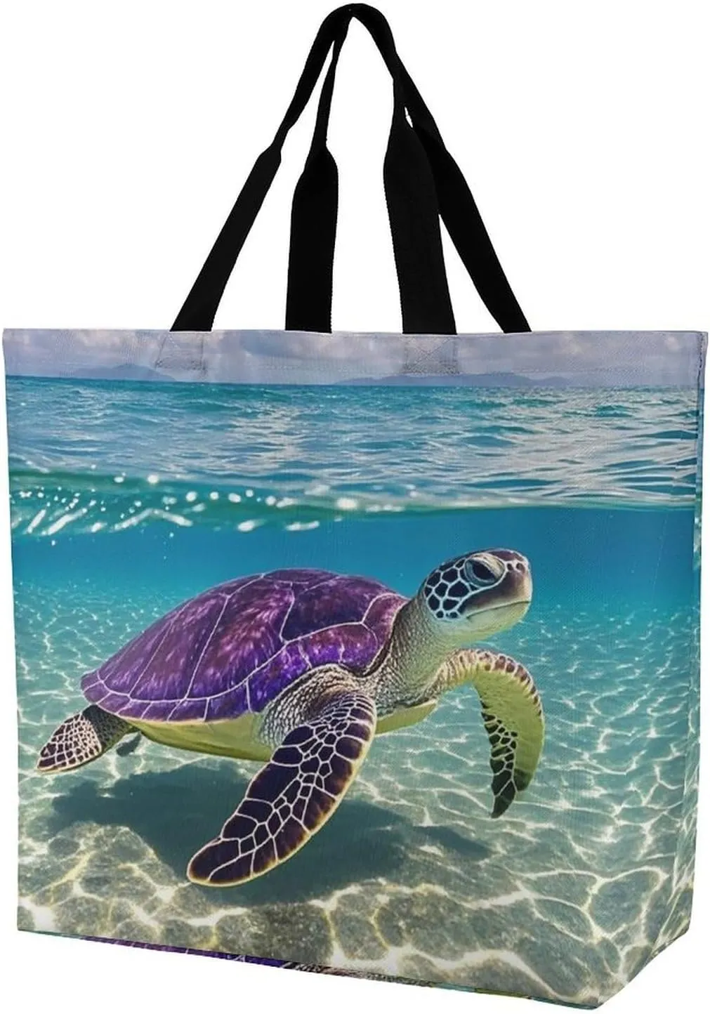 Foldable Grocery Bag Reusable Shopping Bag Halloween Black Cats Pumpkin Tote Bag Casual Handbags for Work Shopping