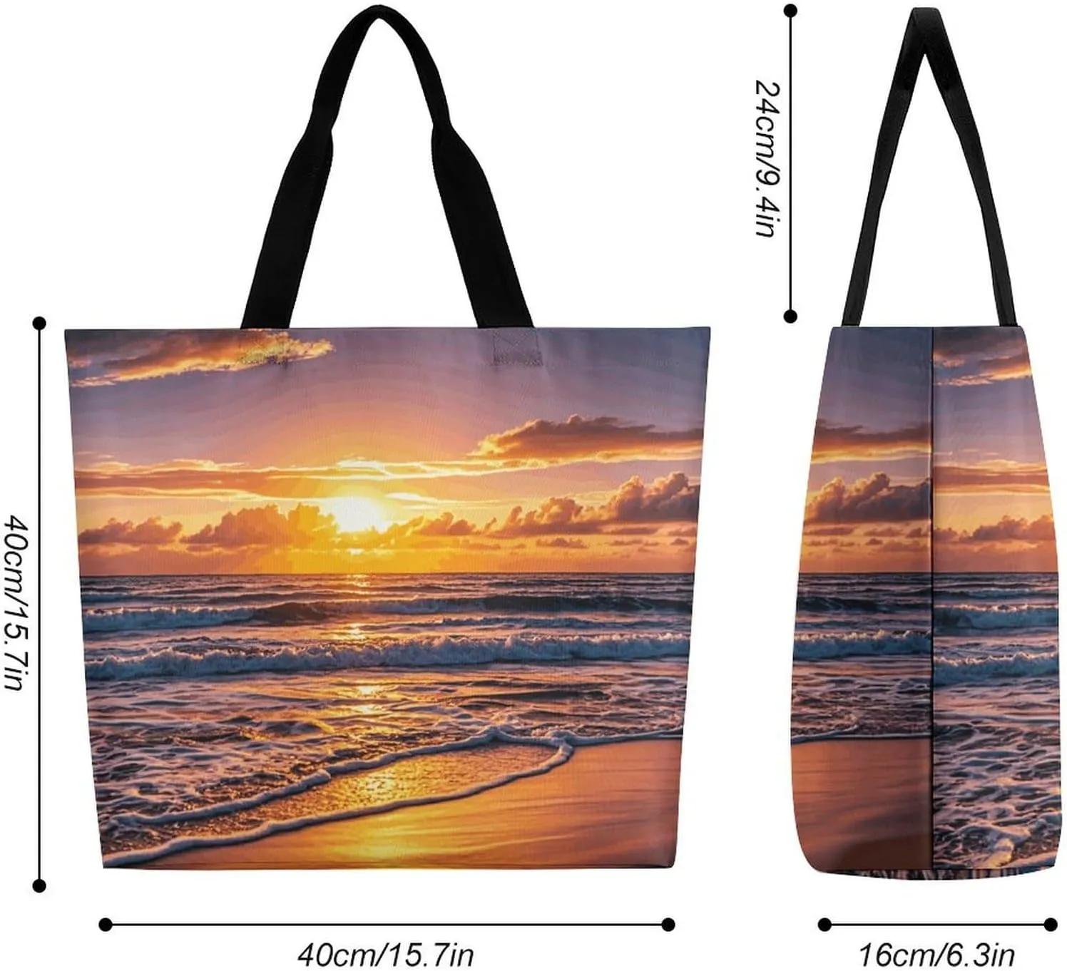 Foldable Grocery Bag Reusable Shopping Bag White Blooms Blue Butterflies Tote Bag Casual Handbags for Work Shopping