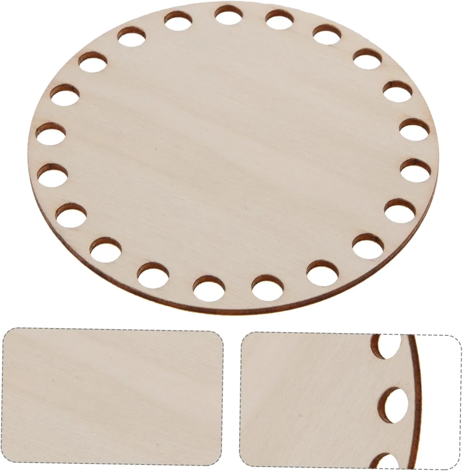 FOMIYES 5pcs Woven Bag Base DIY Wooden Wood Base for Crochet Wood Bag Bottom Basket Weaving Bottom Handbag Weaving Board Material Wooden Basket