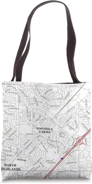 Foothill Farms CA Map (2018) Tote Bag