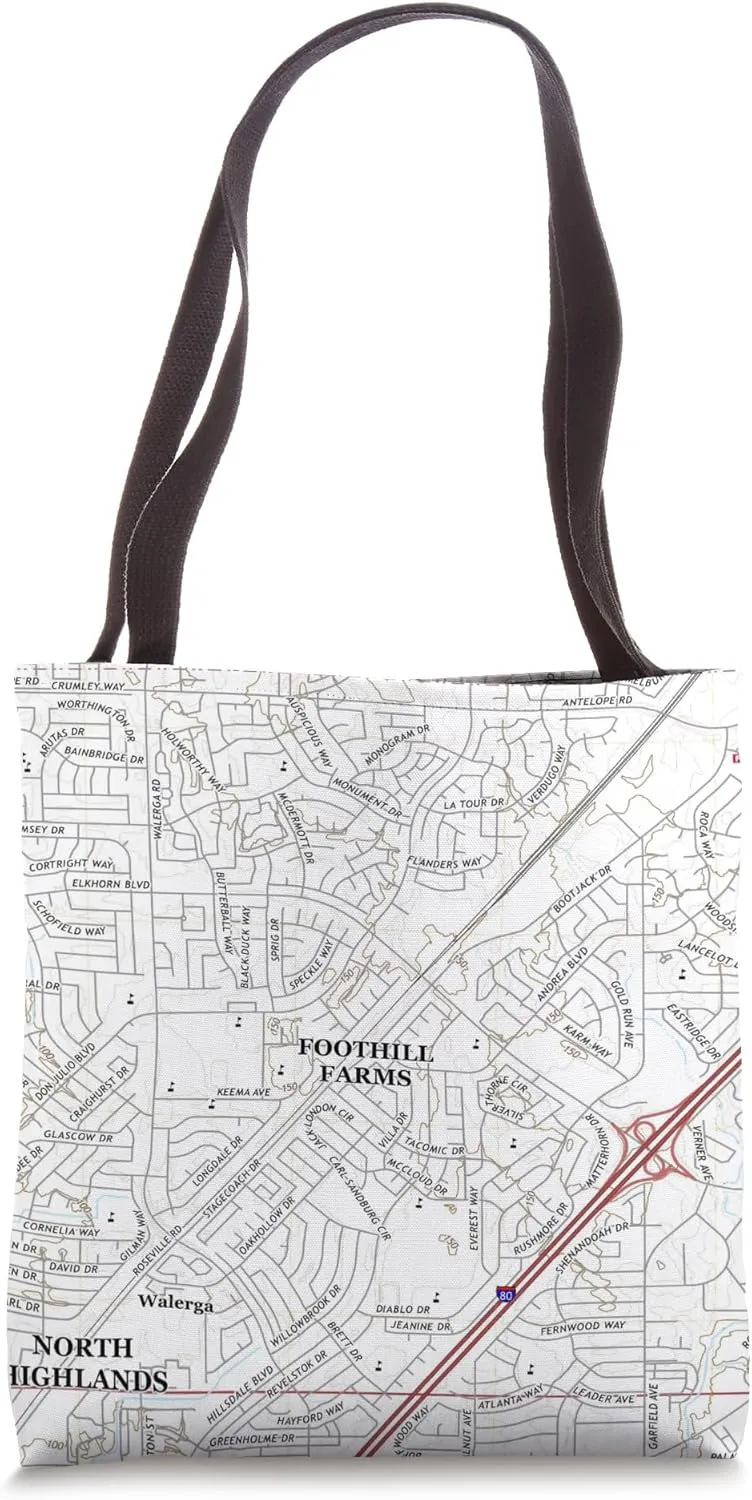 Foothill Farms CA Map (2018) Tote Bag