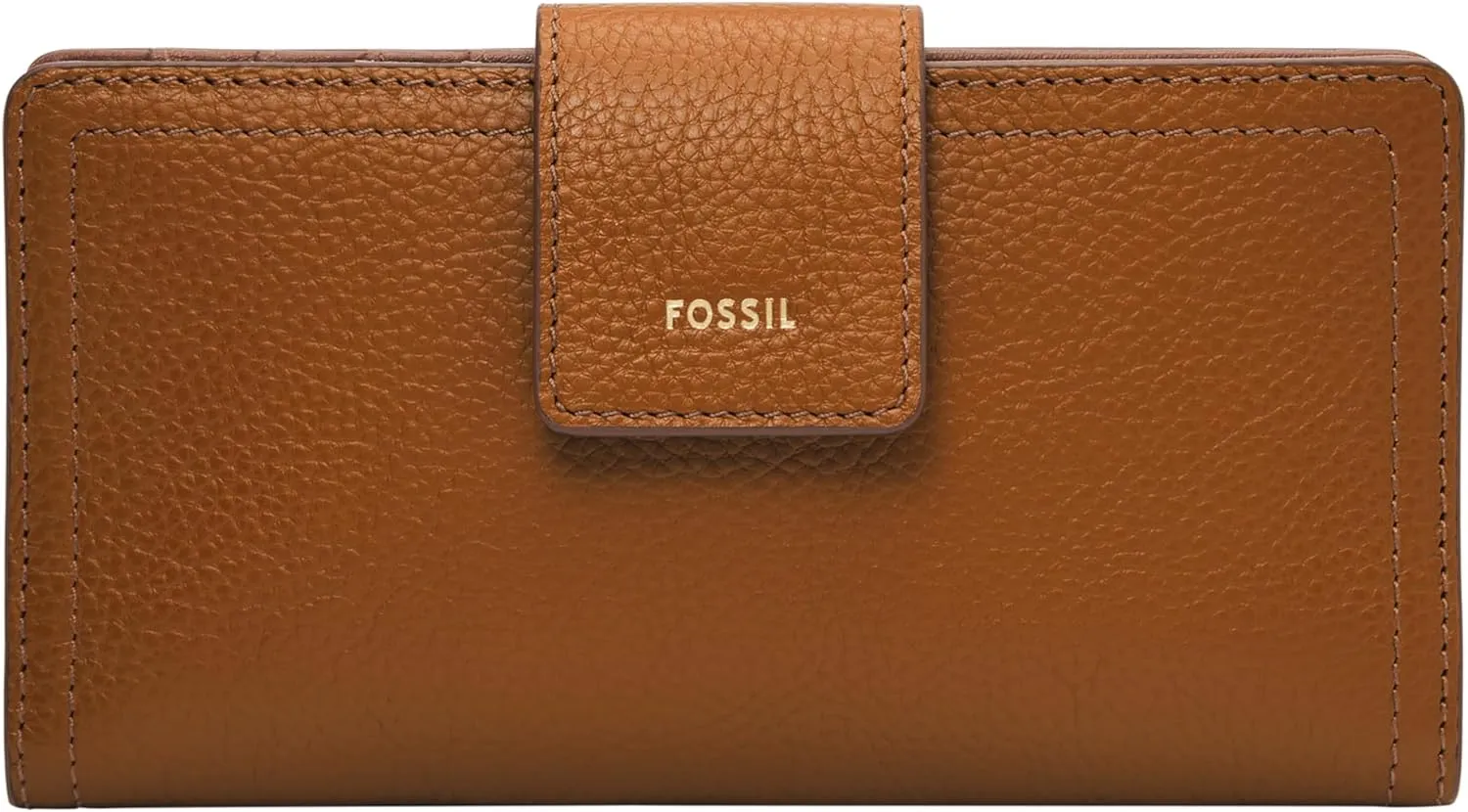 Fossil Logan Tab Clutch Wallet, Saddle