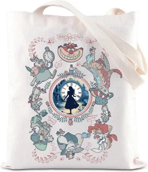 FOTAP Alice Inspired Gift Alice Wonderland Merch Magic Kingd*m Gifts Alice Fan Gift Cheshire Cat Lover Shoulder Bag