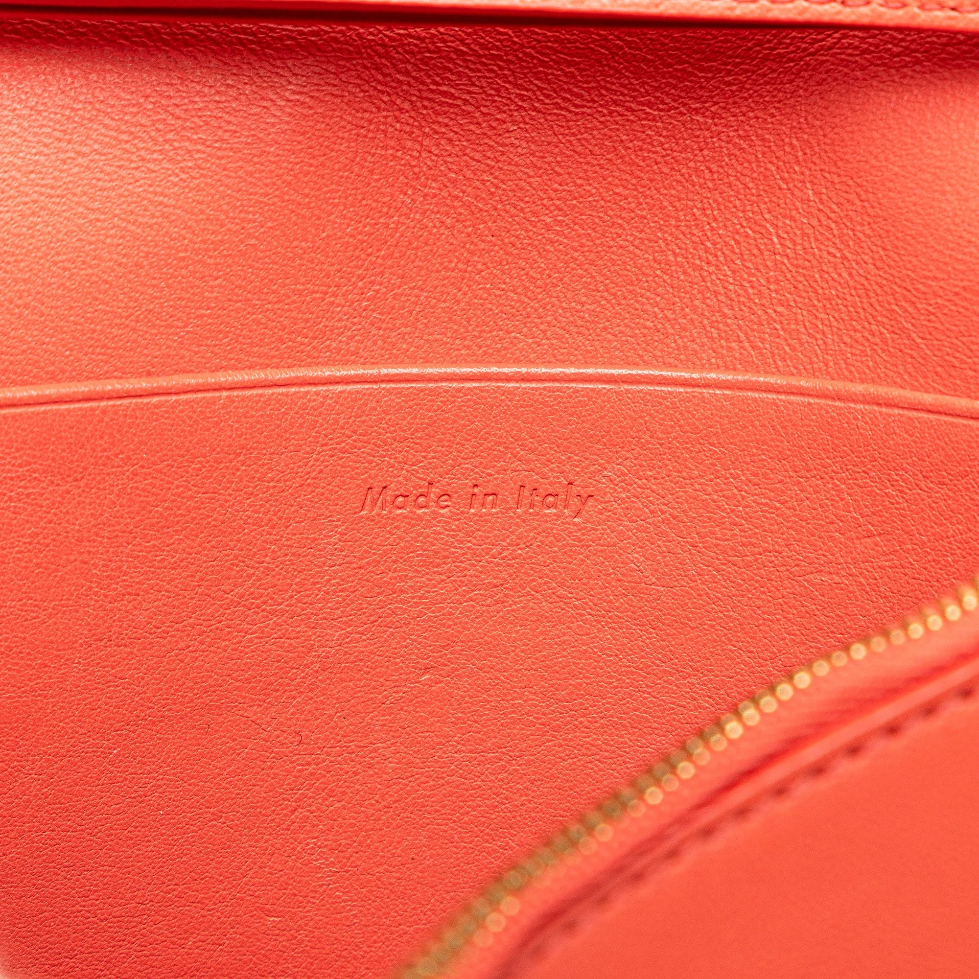 Frame Leather Wallet on Chain